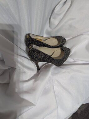 Michael Kors Gold Sparkly Heels Size 7